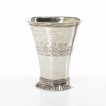 A Swedish silver beaker, mark of Johan Leffler, Falun 1777.