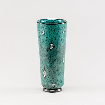 A VITTORIO FERRO MURRINE GLASS VASE FOR FRATELLI PAGNIN AROUND 1990-2000.