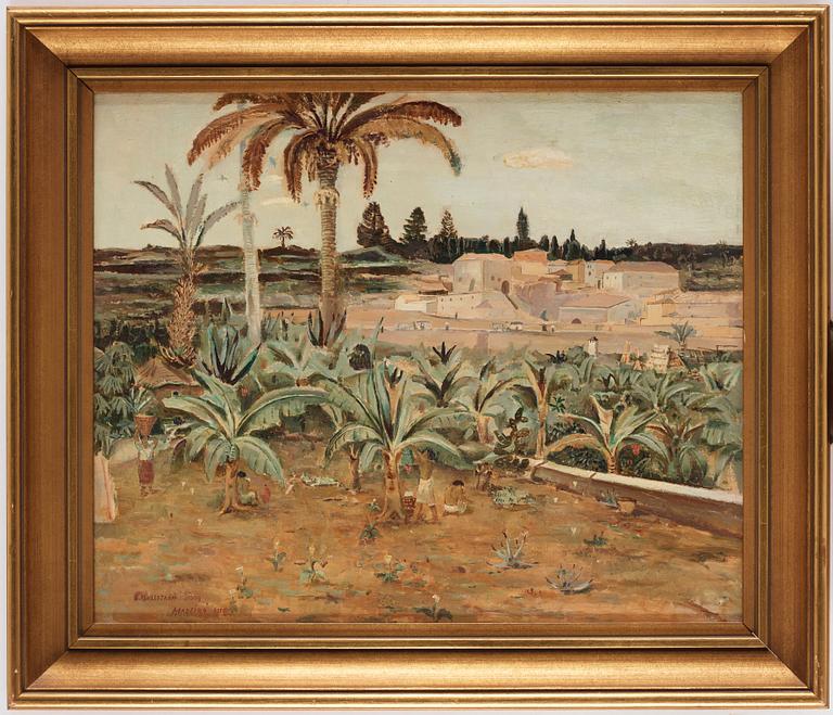 ERIC HALLSTRÖM, Oil on panel, Signed E. Hallström and dated Madeira 1926.