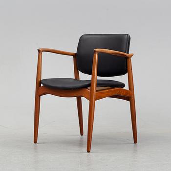 A teak armchair from Örum, Denmark.