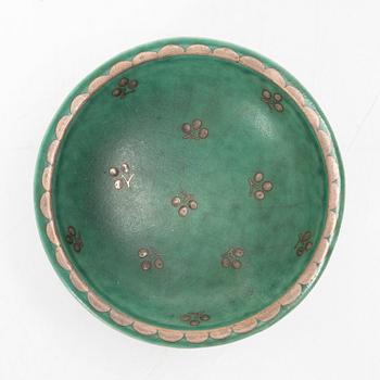 Wilhelm Kåge, An "Argenta" vas and three bowls, Gustavsberg.