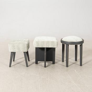 Stools 3 pcs, second half of the 20th century.