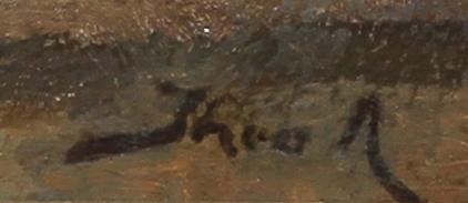 OKÄND KONSTNÄR, olja på duk, Théodore Rousseau, hans art, sign Theo R, 1800-tal.