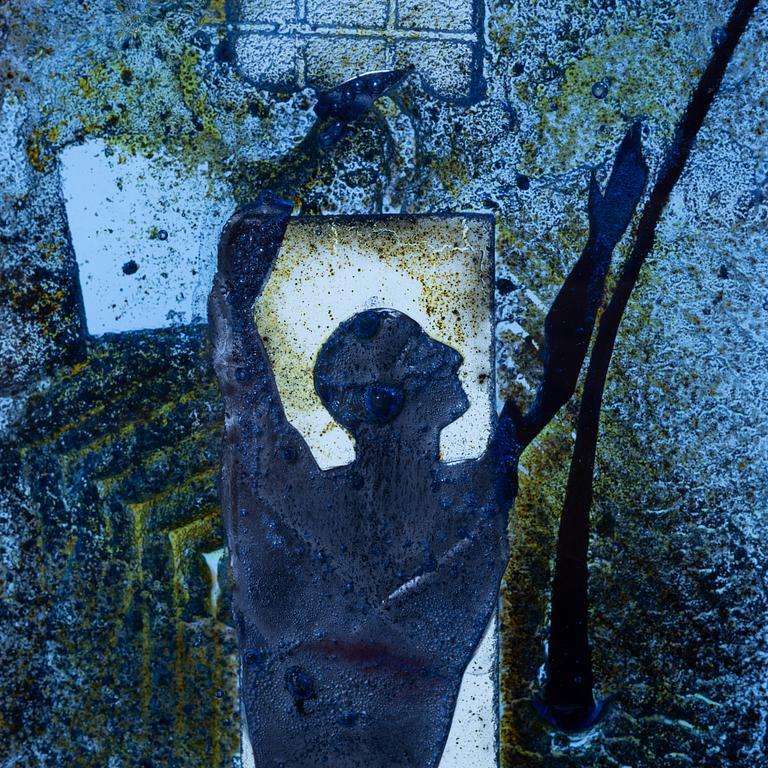 Bertil Vallien, Sculpture, sand-cast glass, Kosta Boda, unique, 1991.
