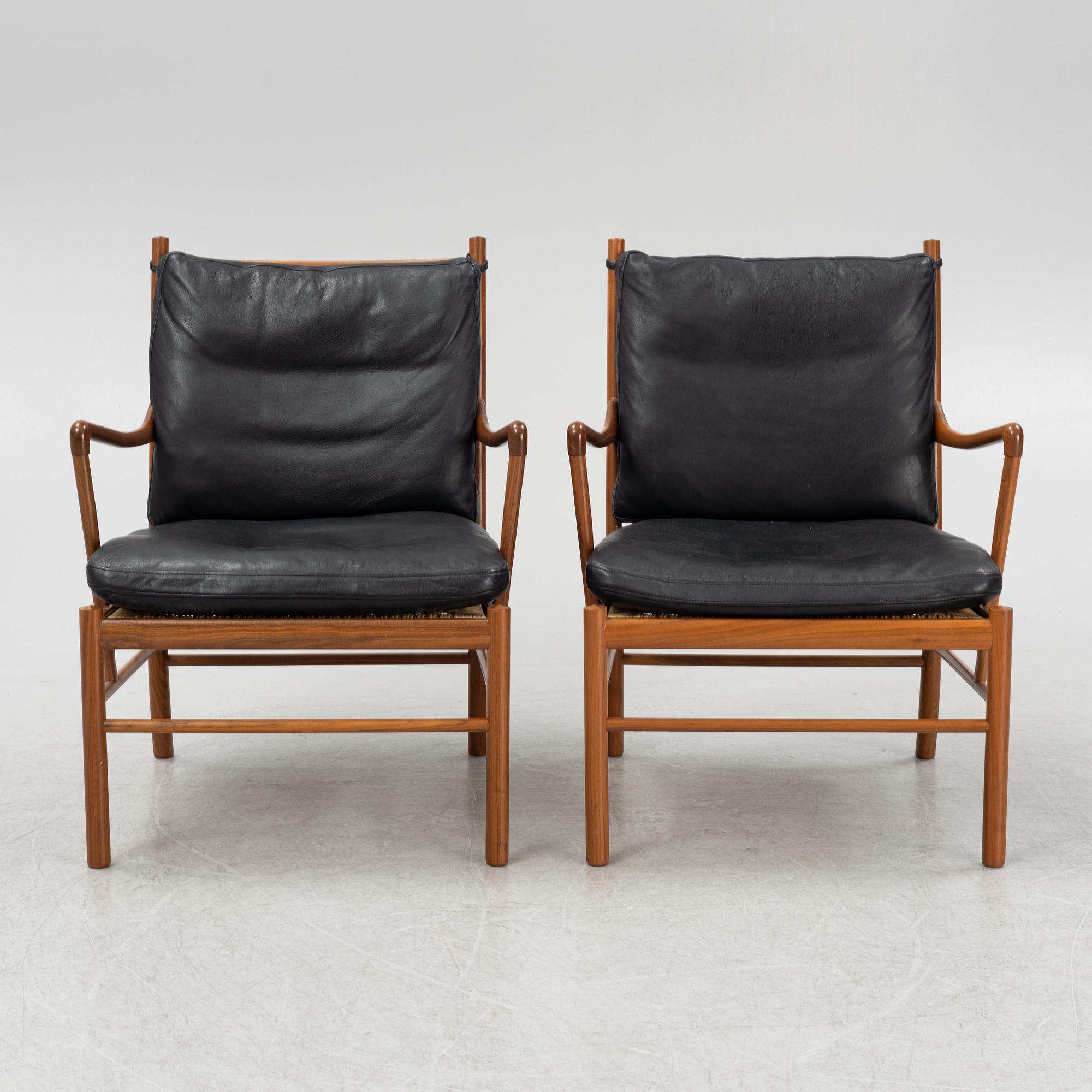 Ole Wanscher, fåtöljer, ett par, "Colonial Chair OW 149", Carl Hansen & Son, Danmark.