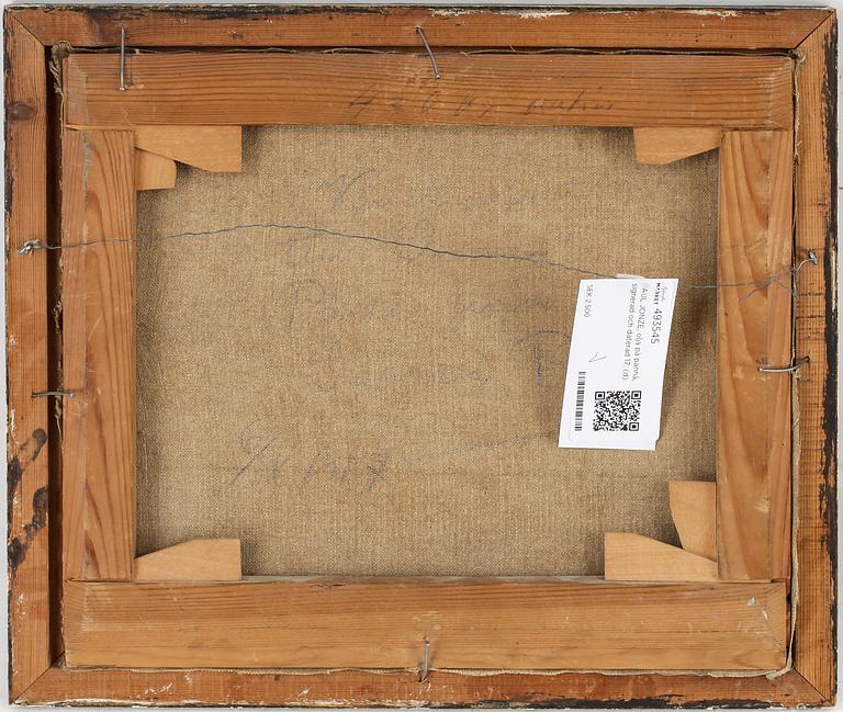 PAUL JONZE, olja på pannå, signerad och daterad 17.