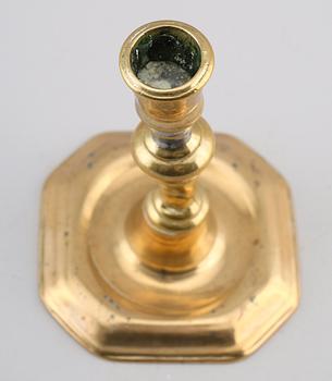 LJUSSTAKE, mässing, 1700-tal.