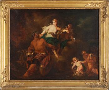 OKÄND KONSTNÄR, olja på duk. 1700-tal.
