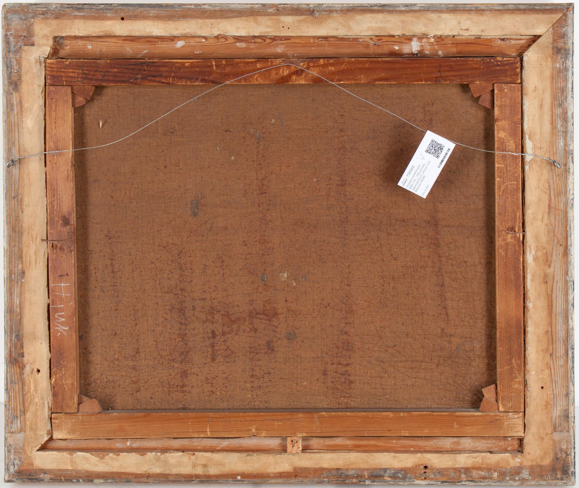 OKÄND KONSTNÄR 1800-TAL , Olja på duk, signerad Knut Larsson och daterad (18)89.