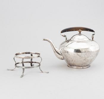 JOHAN FREDRIK BIÖRNSTEDT, a silver teapot, Stockholm 1816-17.