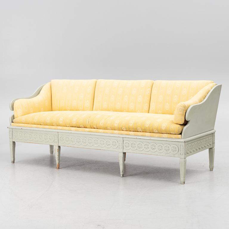 A Gustavian style sofa, 19th century.