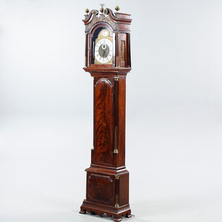 A 18th century grandfather clock.