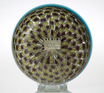 A Riccardo Licata glass bowl, Venini Murano, Italy 1950's.