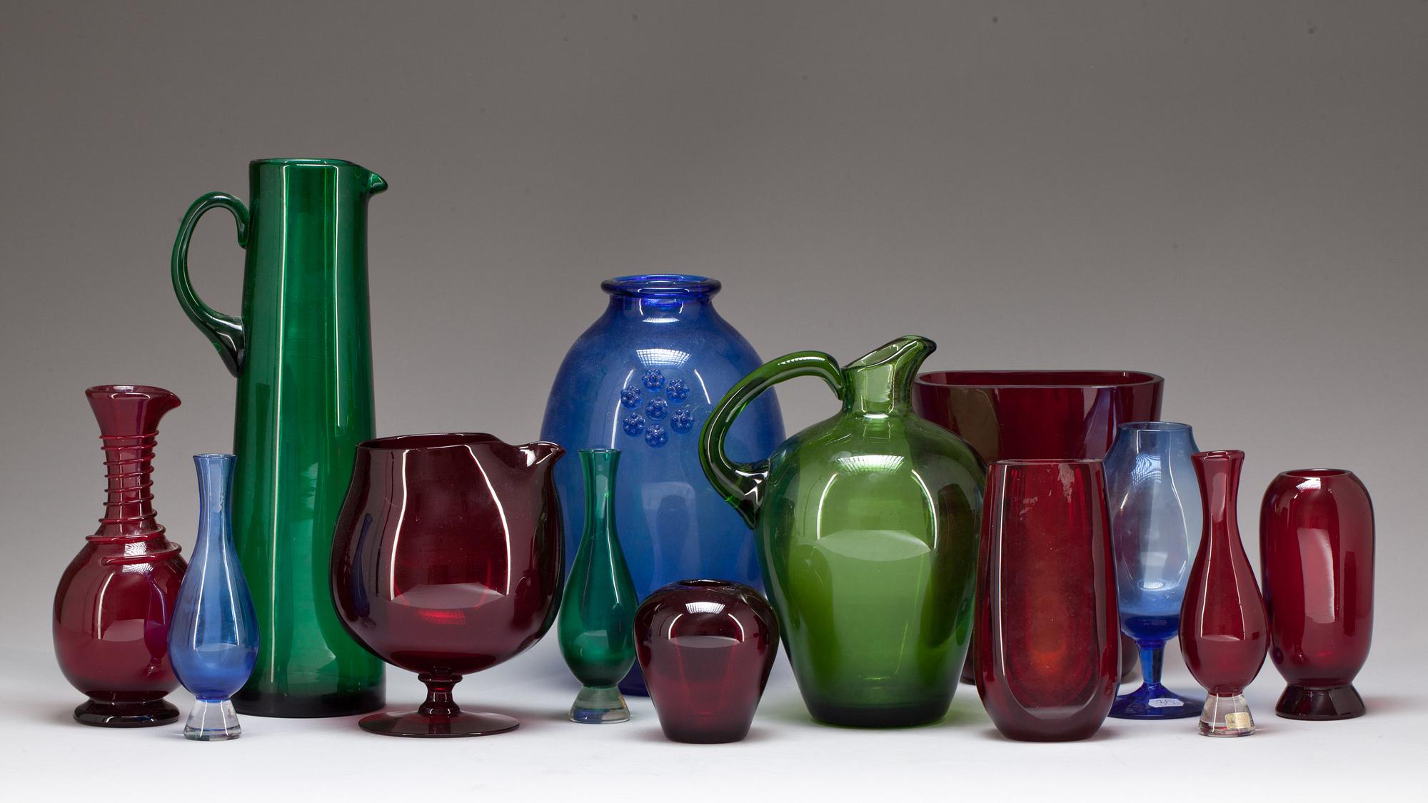 PARTI GLAS, 13 delar, bl a Monica Bratt, Reijmyre, 1900-tal.