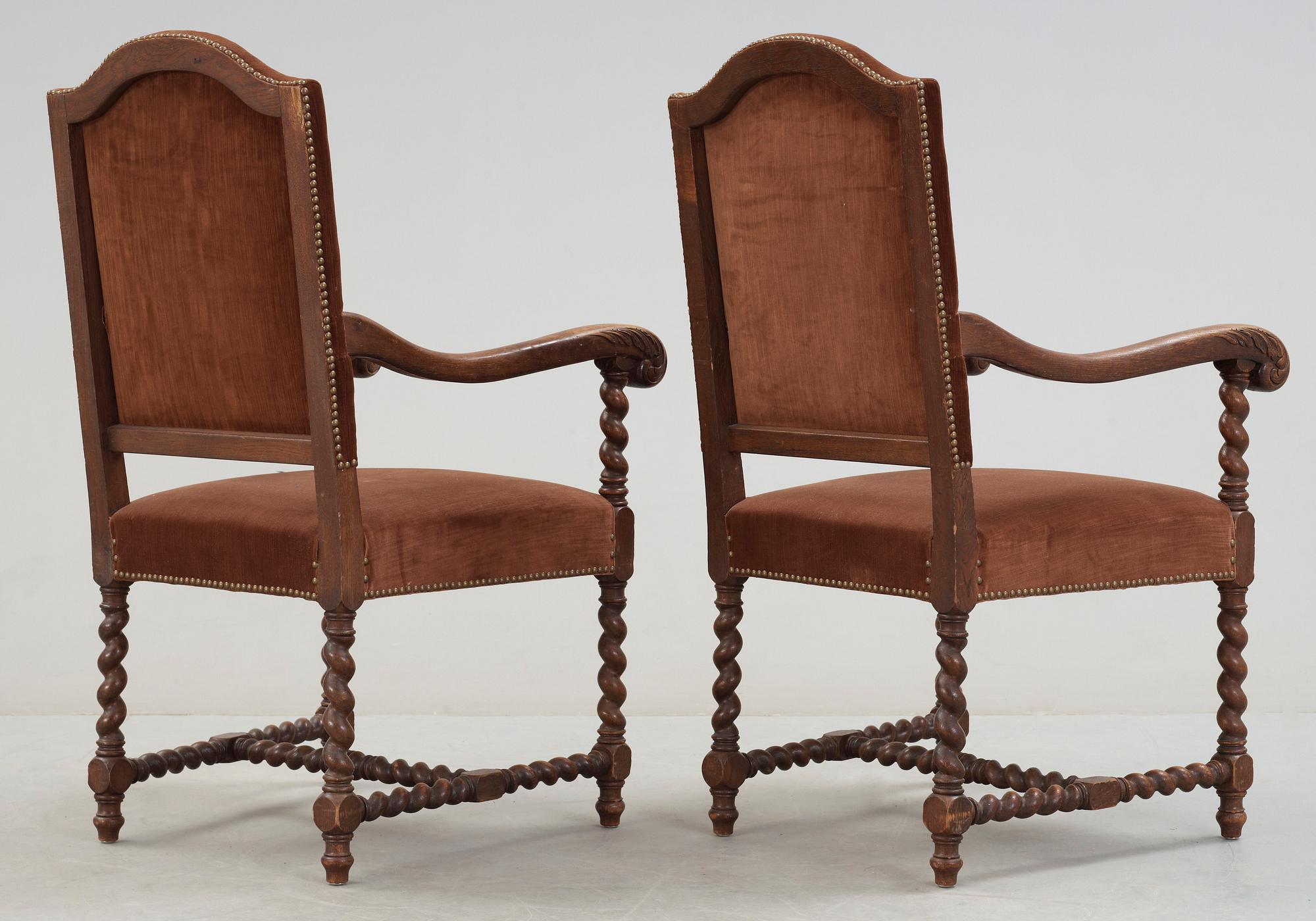MATSALSGRUPP, 13 st, barockstil, 1900-talets första hälft.