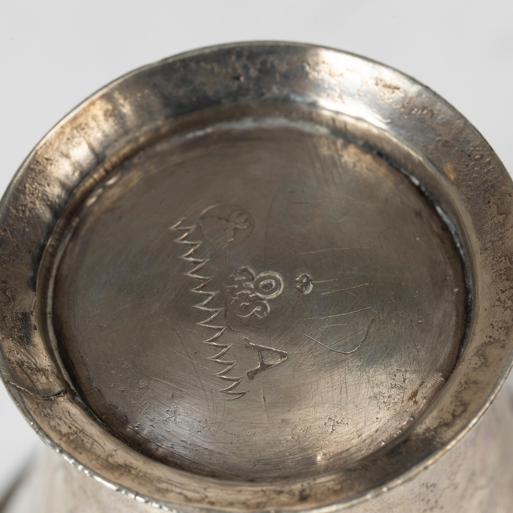 Four Swedish silver beakers, 18th-19th century.