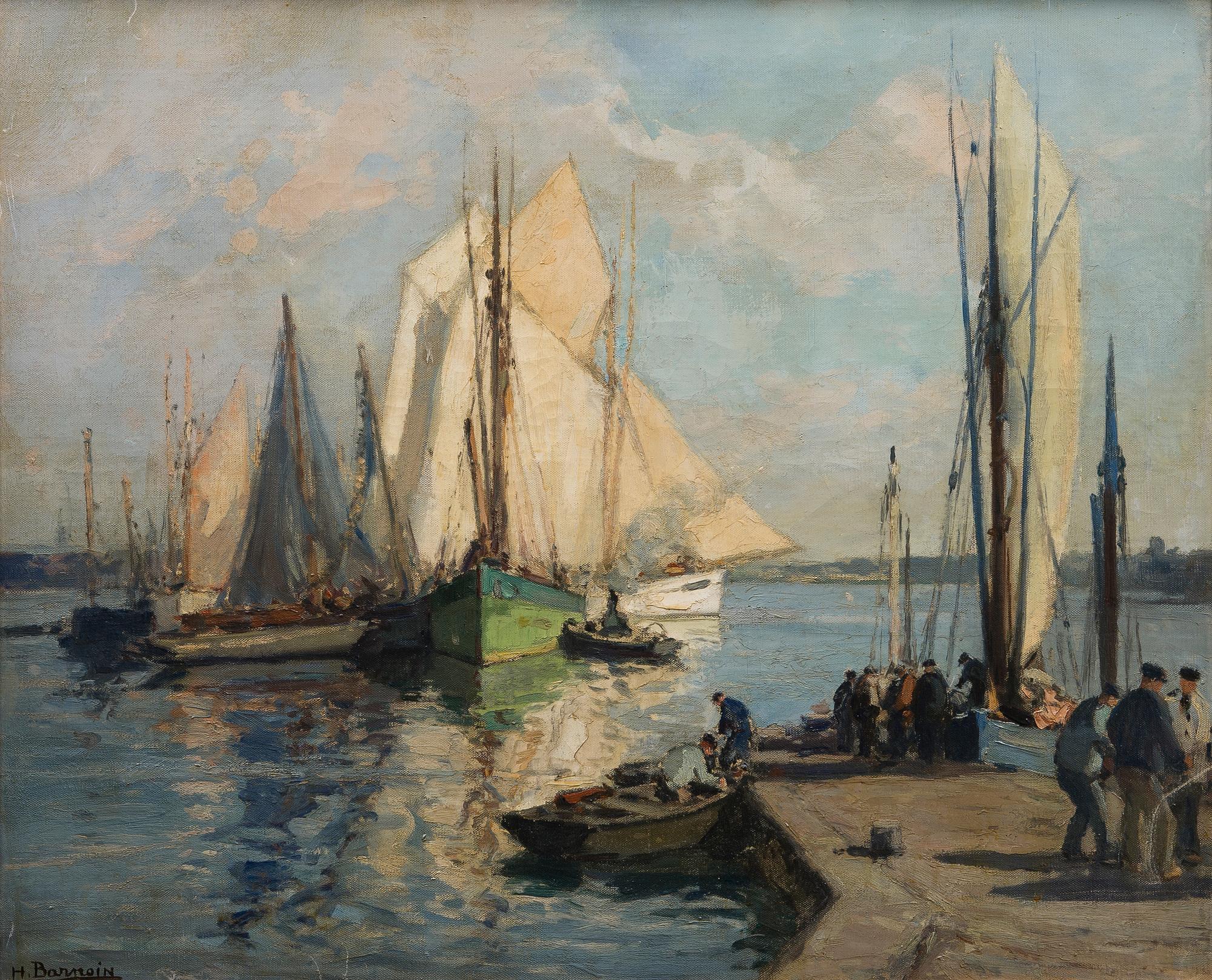 HENRI ALPHONSE BARNOIN, oil on canvas, signed.