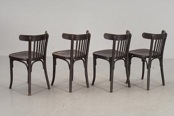 STOLAR, 4 st, Thonet, stansad märkning, 1900-talets mitt.