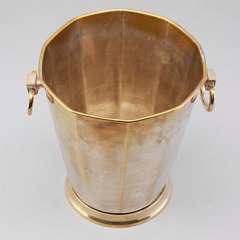 CHAMPAGNE/VINKYLARE, argent haché, 1900-talets första hälft.