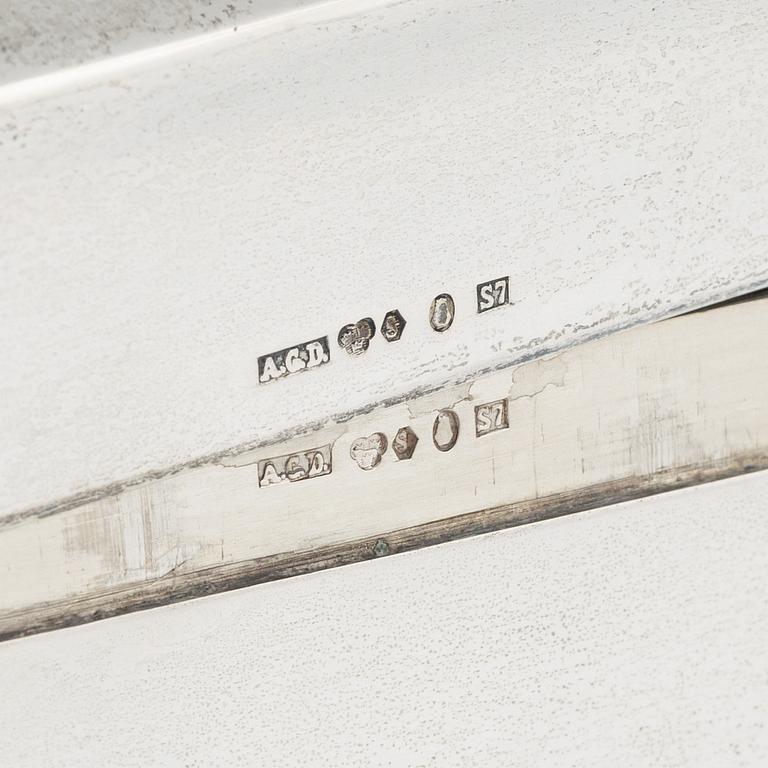 AG Dufva, skrin, silver, Stockholm 1917.