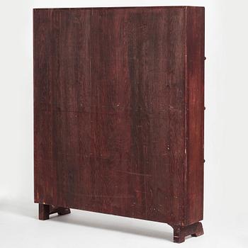 Axel Einar Hjorth, a stained pine "Sport" bookcase, Nordiska kompaniet, 1930's.