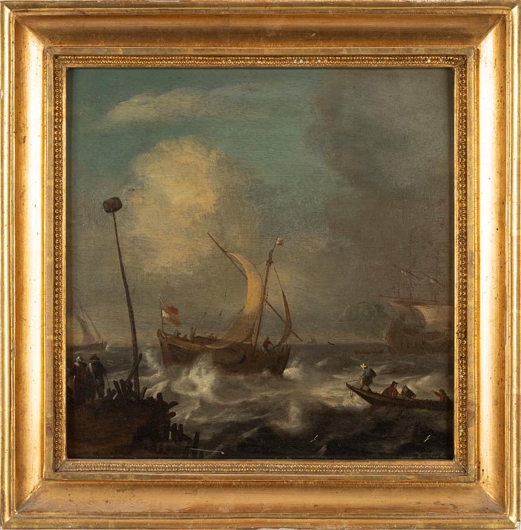 Ludolf Bakhuizen, circle of, oil on panel.