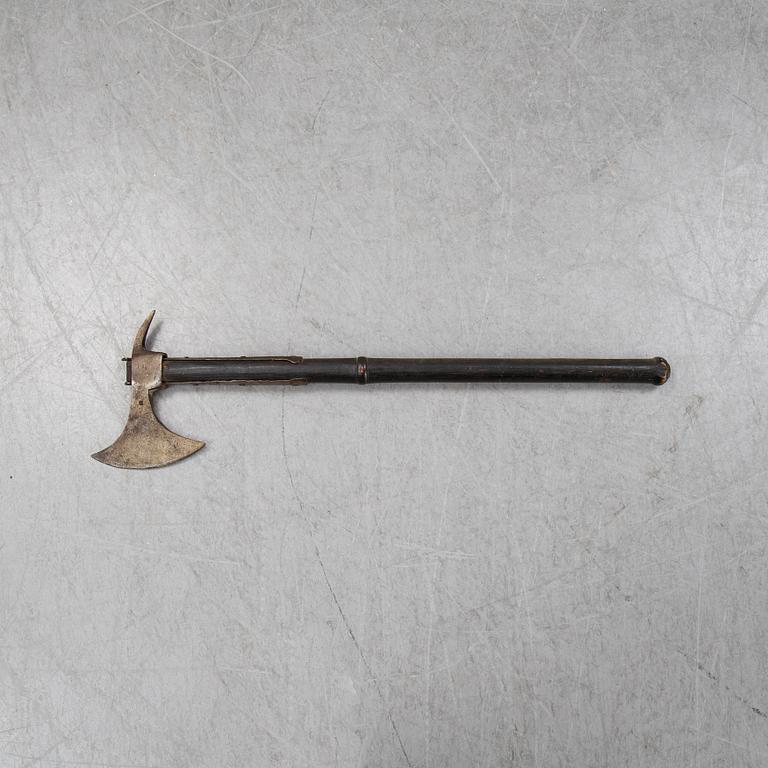 A Swedish boarding axe, 18th Century.