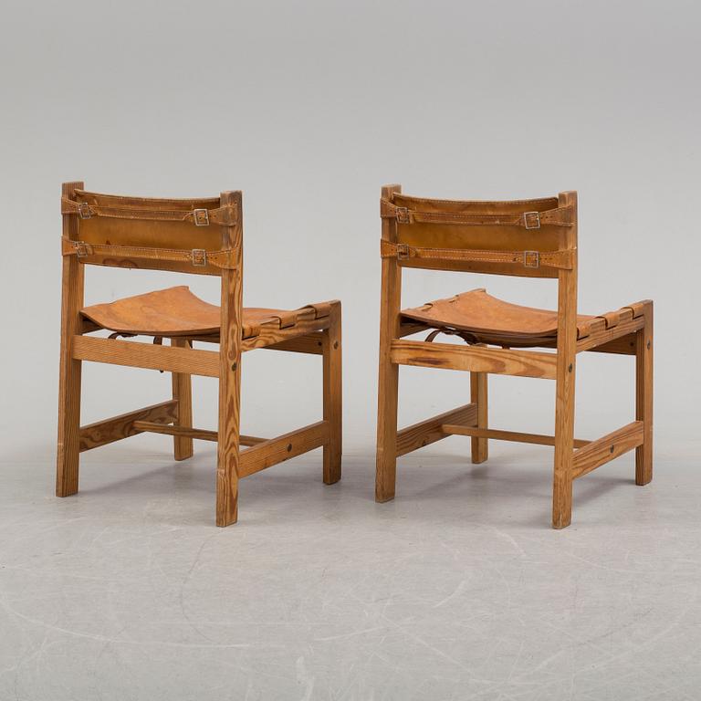 A set of four pine chairs, second half of the 20th century.