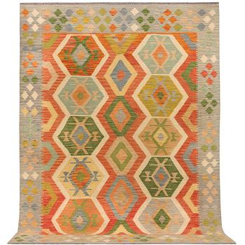 An Afghan kelim carpet, c. 237 x 169 cm.