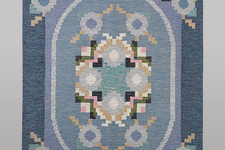 Ingegerd Silow, matta, slätväv, signerad IS, ca 230 x 170 cm.