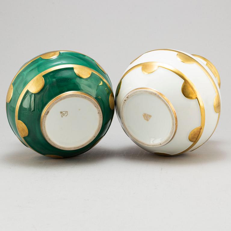 EDWARD HALD, vaser 2 stycken, modell 171, Karlskrona 1930-tal.