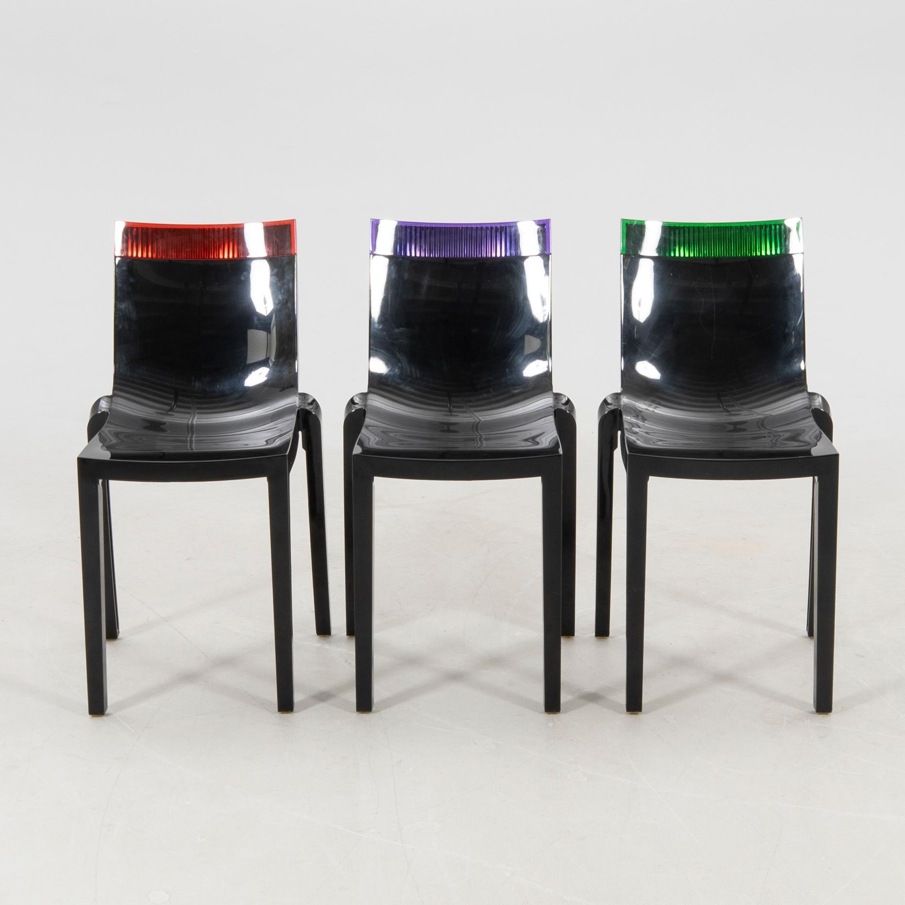 Chairs, 5 pcs "Hi cut", Kartell, 21st century.