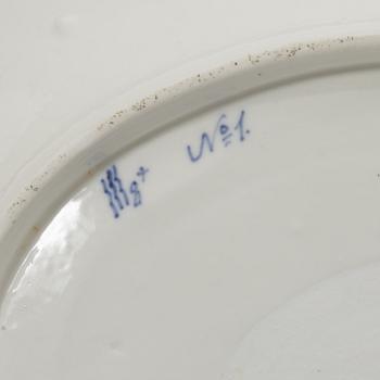 Royal Copenhagen, Thirteen service pieces, 'Musselmalet Riflet', Denmark, 19th–20th century.