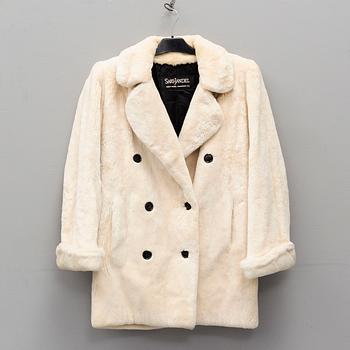 YVES SAINT LAURENT, a fur coat, size ca medium.