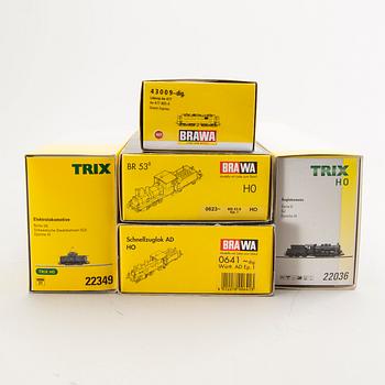 Modellok, 5 st, Trix och Brawa, H0.