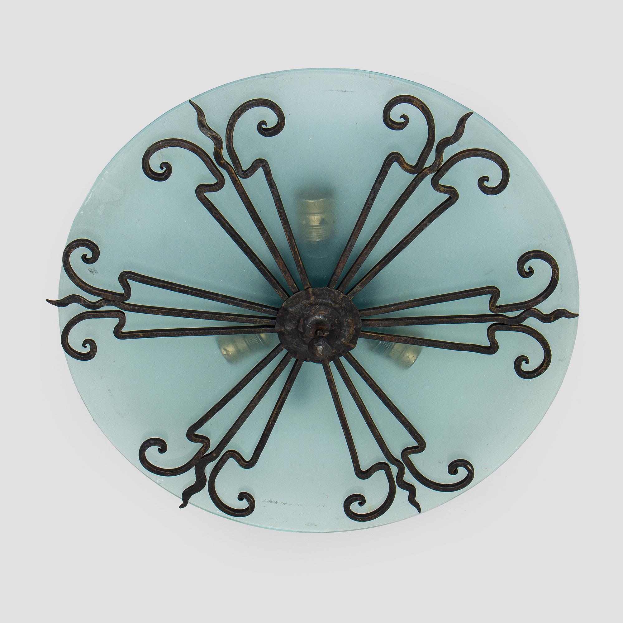 An early 20th century ceiling light.