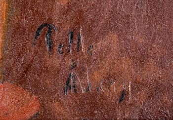 PELLE ÅBERG, olja på pannå, sign.