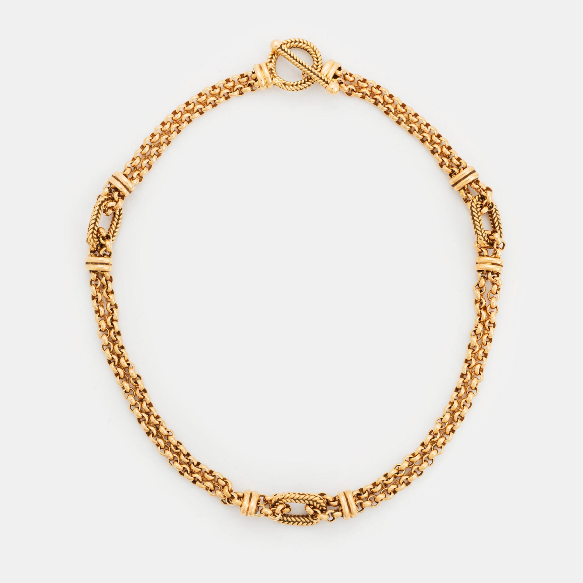 Collier 18K guld signerad WA Bolin.