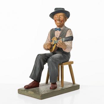 Herman Rosell, tillskriven, skulptur, trä, signerad Leo Spanien 1943.