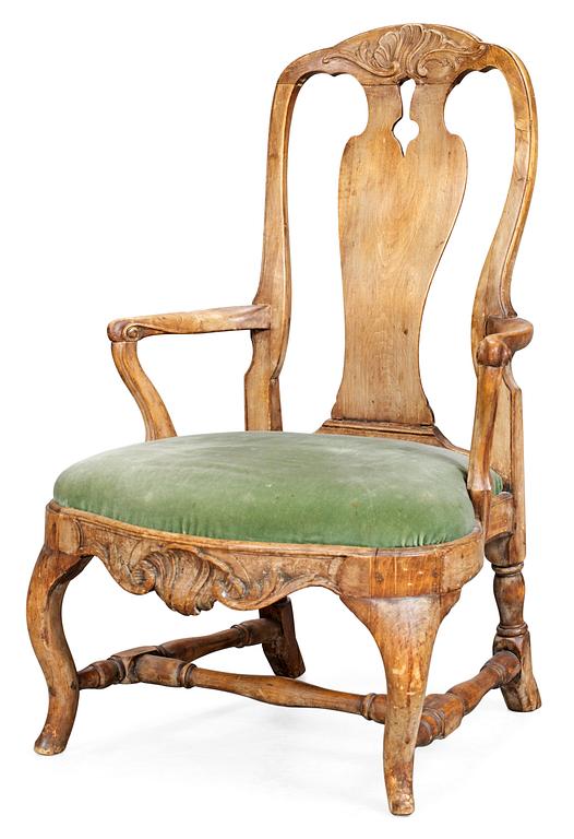 A Swedish Rococo armchair.