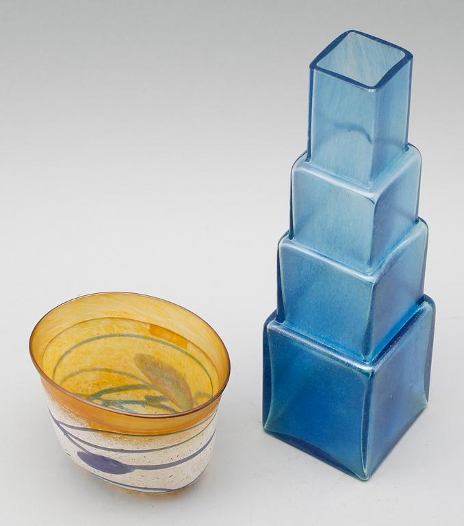VASER, 2 st, glas, Bertl Vallien, Boda.
