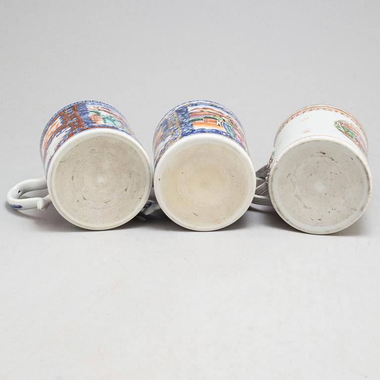 Three famille rose jugs, Qing dynasty, Qianlong (1736-95).