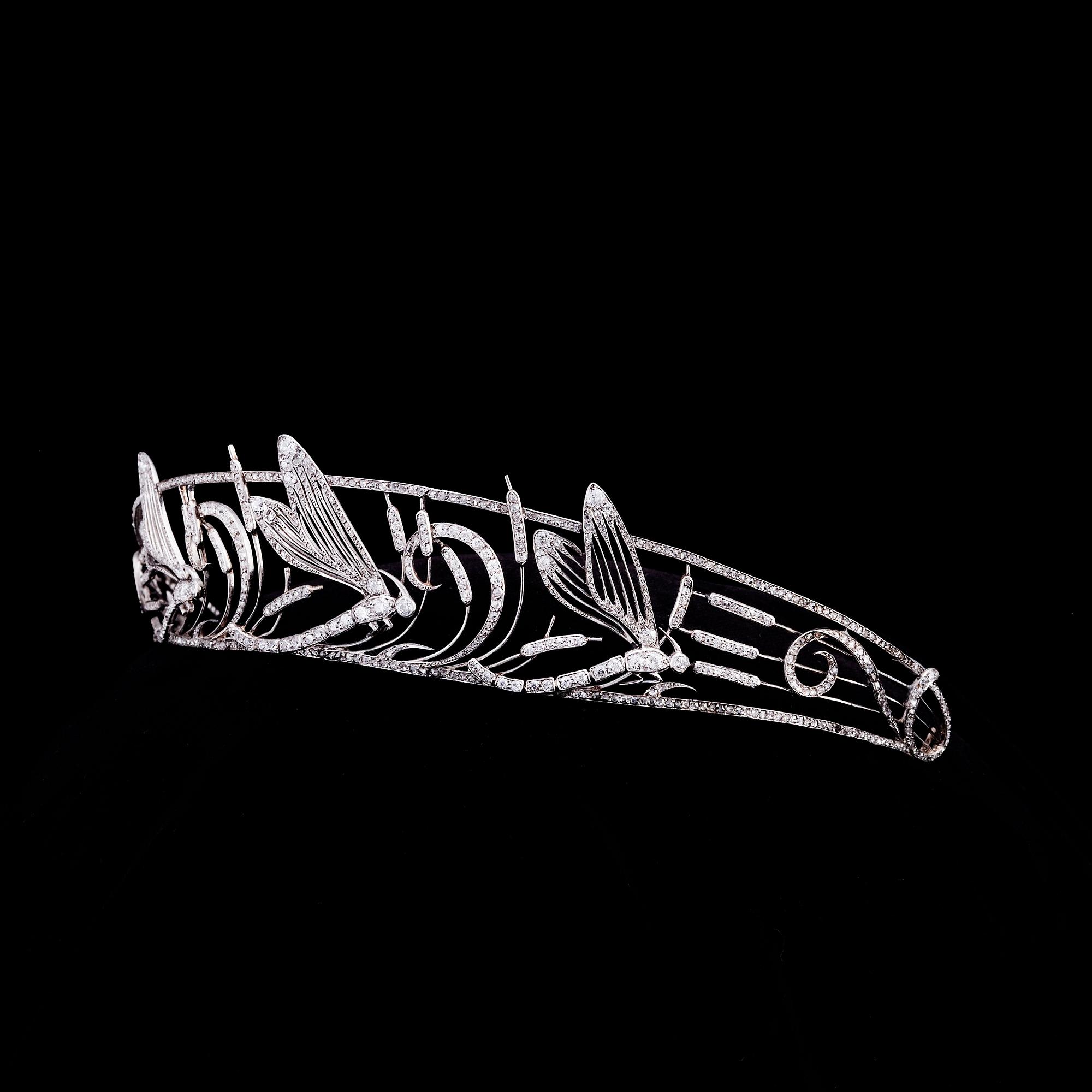 Tiara, Boucheron, 1909, platina med diamanter, signerad Boucheron Paris.