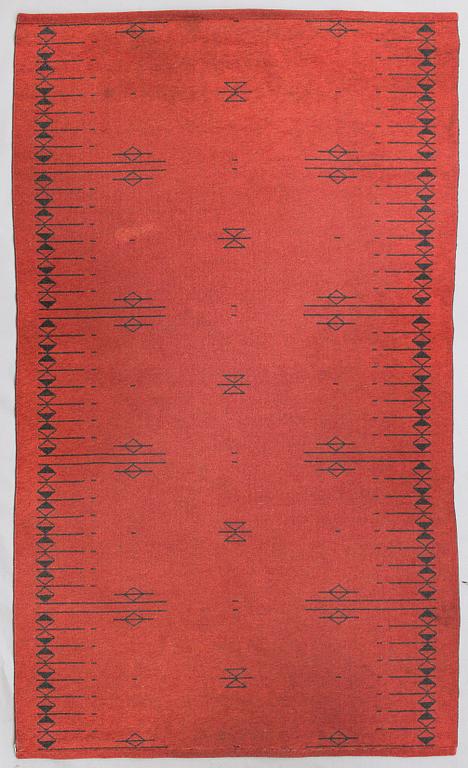 Aappo Härkönen, A Finnish flat weave carpet for Mattokutomo. Circa 295x180 cm.