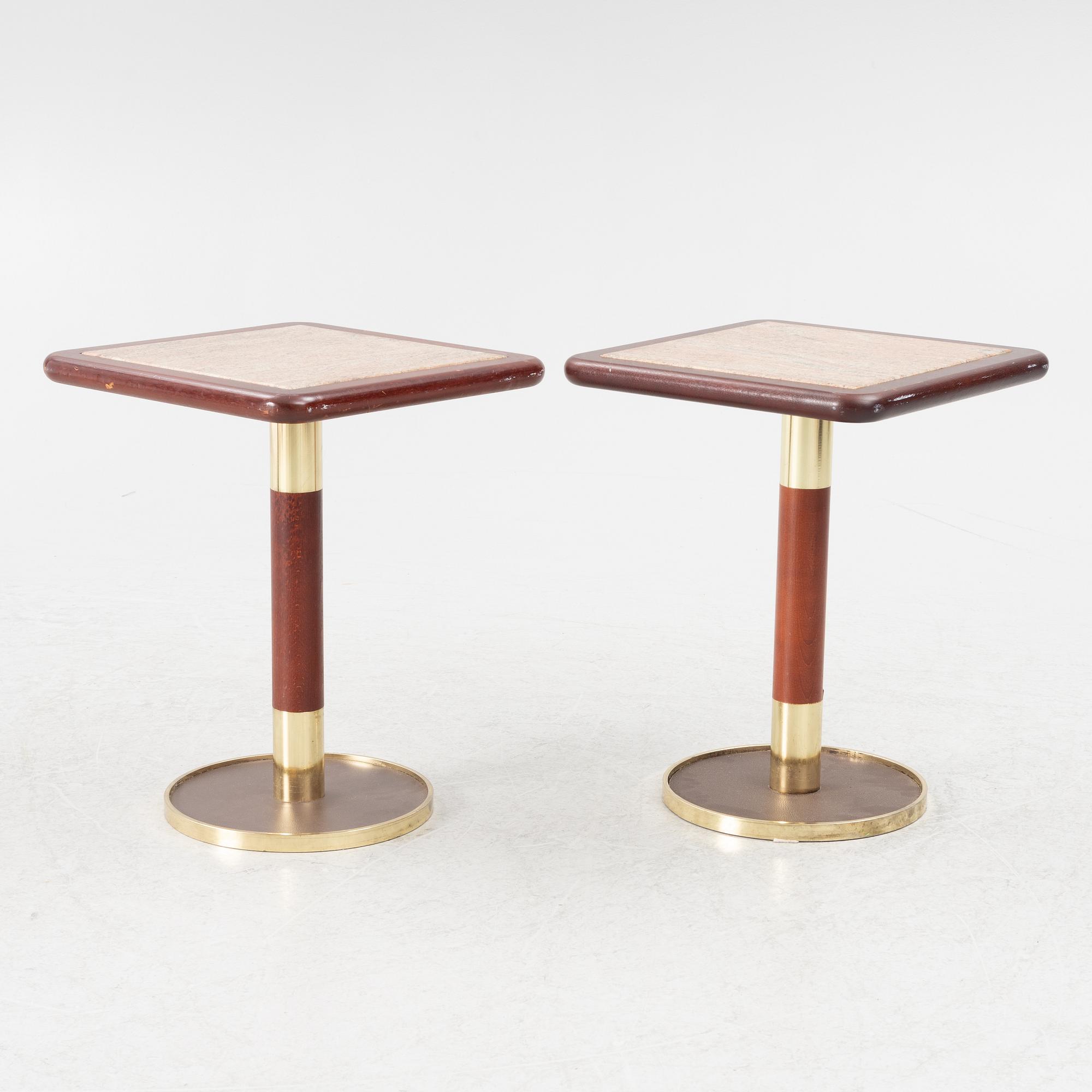 Sidobord, ett par, 1970-tal.
