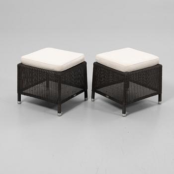 Stools, a pair, Cane-line, Denmark, contemporary.
