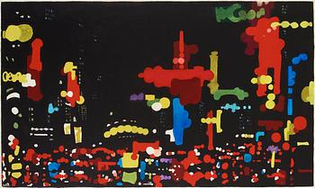 Adolf Hallman, mixed media on paper panel, signed.