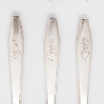 Ville (Wilhelm) Porthan, a set of twelve silver fruit knives, Viborg 1915.