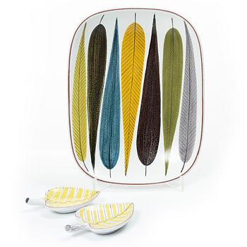 Stig Lindberg, Dish, 2+1, faience, Gustavsberg studio.