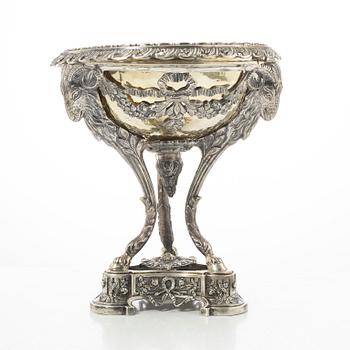 Praktskål, silver, empirestil, 1900-tal.